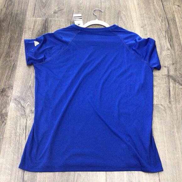 Adidas Climalite Womens Short Sleeve Athletic Tee Size Extra Large Royal Blue - Picture 3 of 3